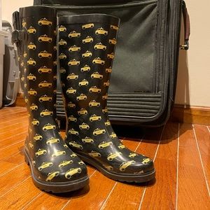 Taxi Cab Knee High Rainboots
